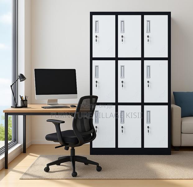 Locker; 9-Drawer Metallic Storage Cabinet - thumbnail 8