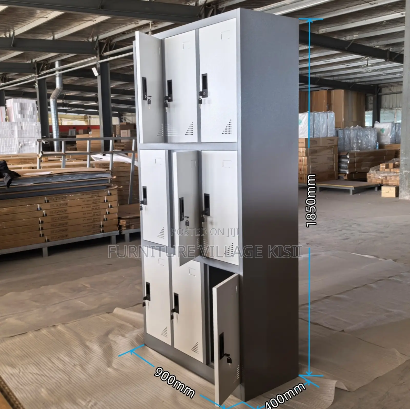 Locker; 9-Drawer Metallic Storage Cabinet