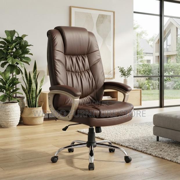 Office Chairs; Executive Leather Supportive Office Chair - main view