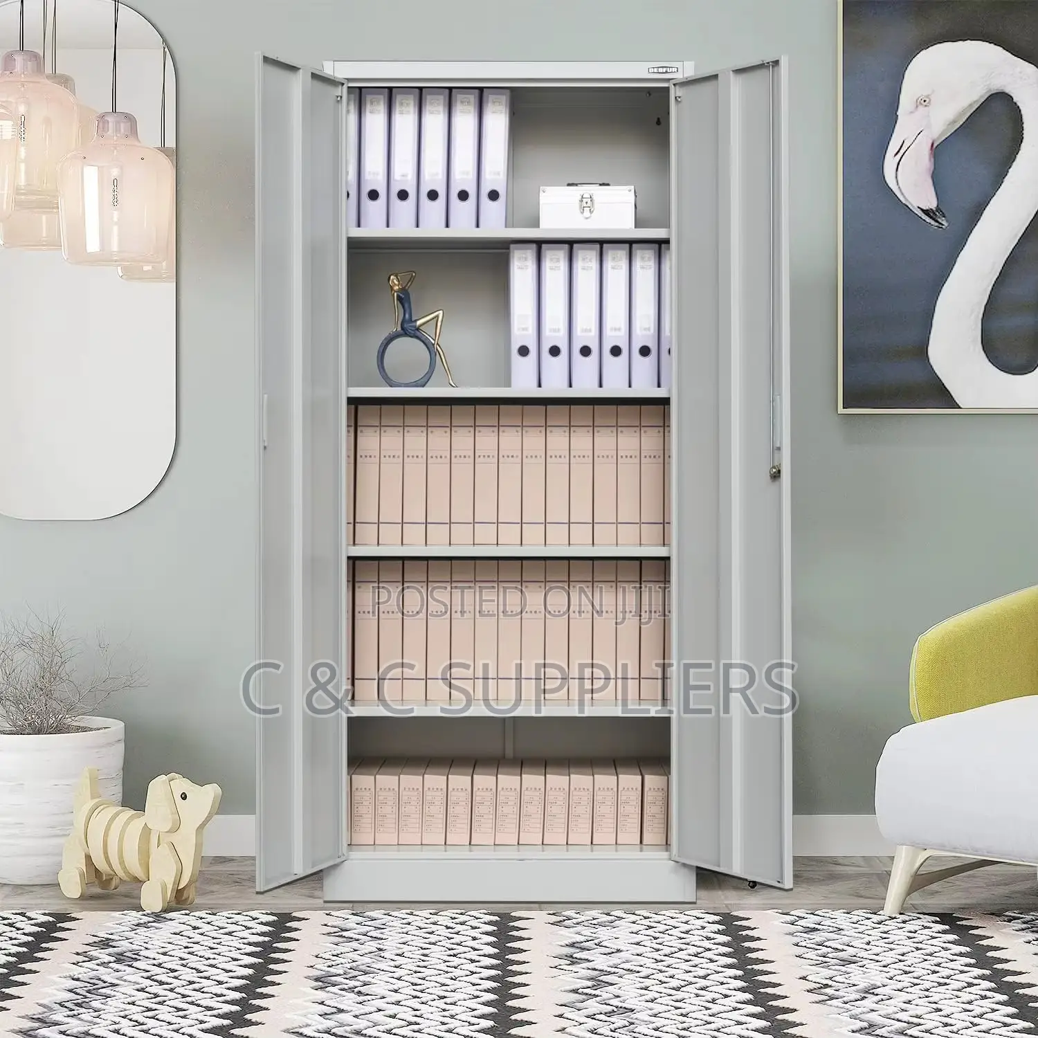 2-Door Modern File Cabinet