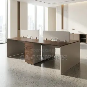Modern 4-Seater Workstation Desk.