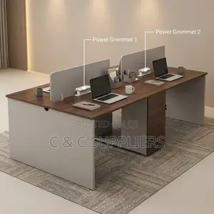 Modern 4-Seater Workstation Desk.
