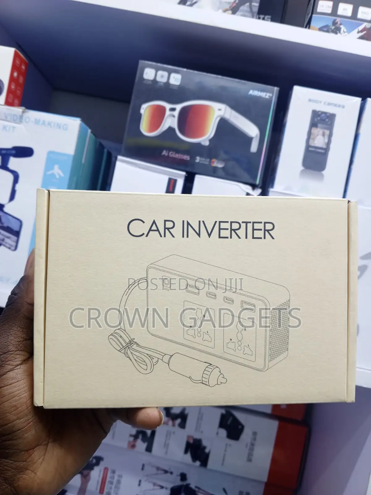 Portable 200W Car Inverter With Dual AC USB Charging Ports