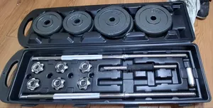 50KG Adjustable Cast Iron Dumbbell Barbell Set