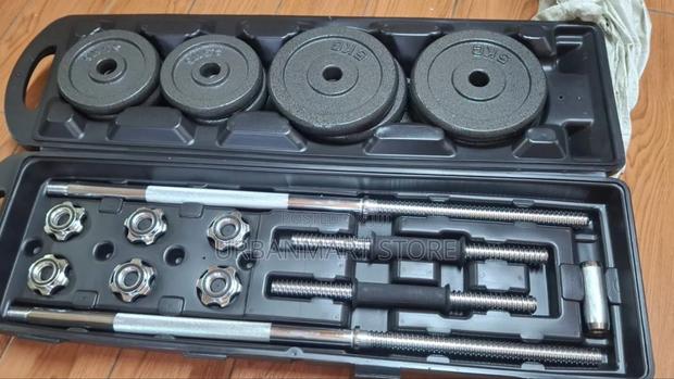50KG Cast Iron Adjustable Dumbbell Weight Set With Case - main view