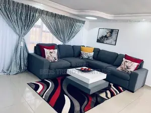 6 Seater L Seat Grey Back Cushions