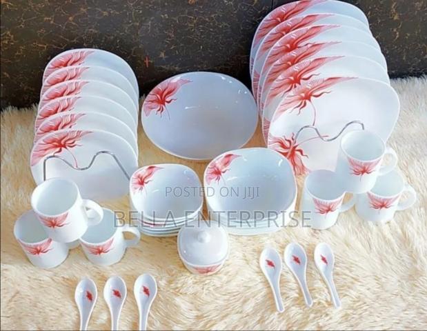 39 Pieces Square Opal Glass Dinner Set - main view