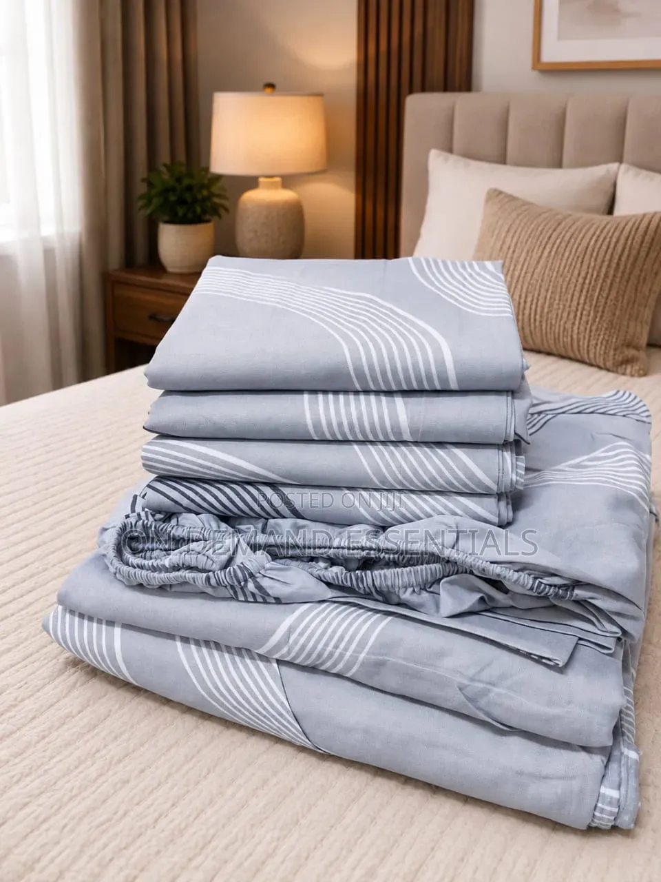 Colour Striped Fitted Bedsheets 100% Cotton