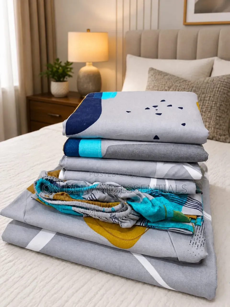 Colour Striped Fitted Bedsheets 100% Cotton