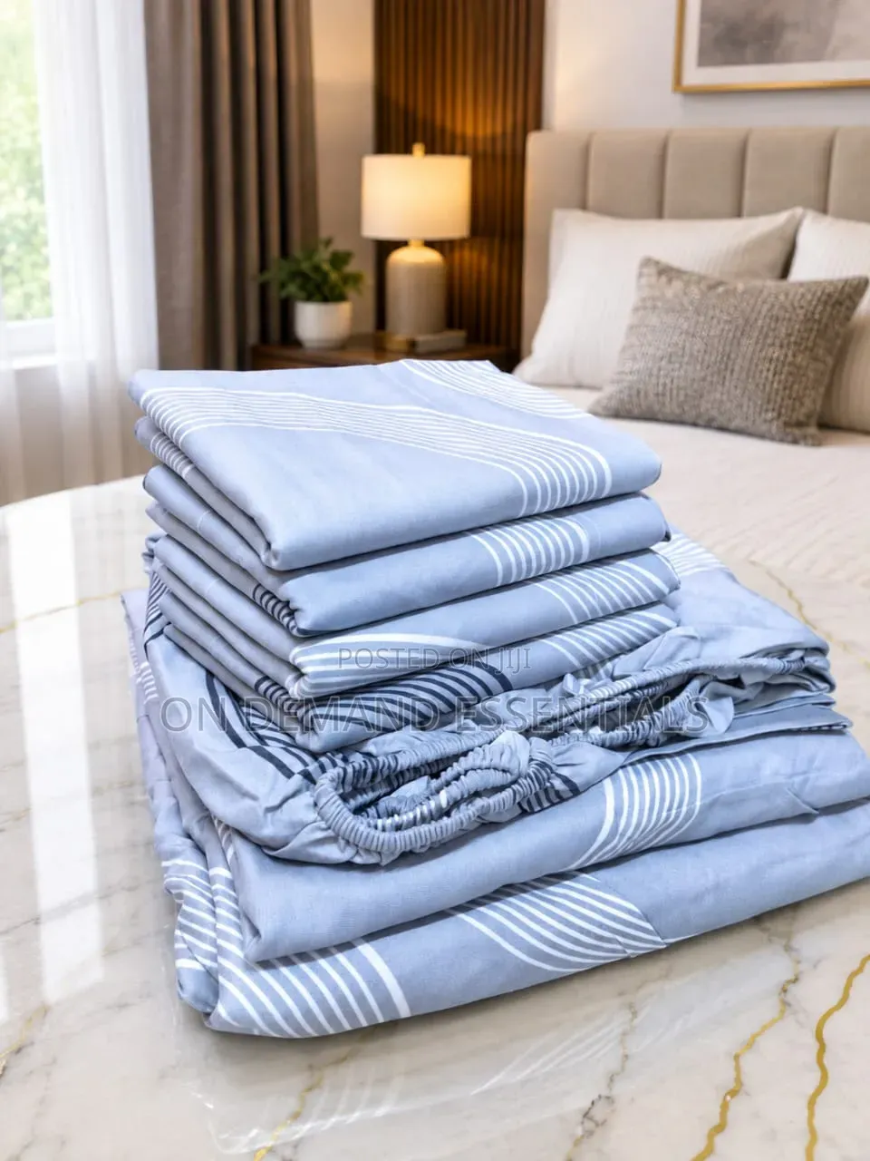 Colour Striped Fitted Bedsheets 100% Cotton