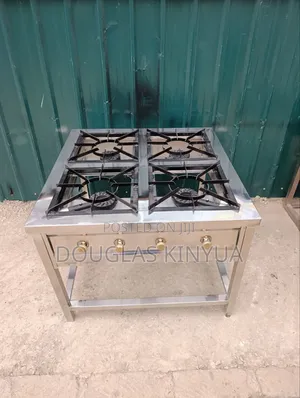 Stainless Steel Commercial Hotel 4 Burner Gas Cooker.