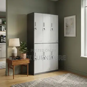 Office Cabinet; 6-Locker Metallic Cabinet