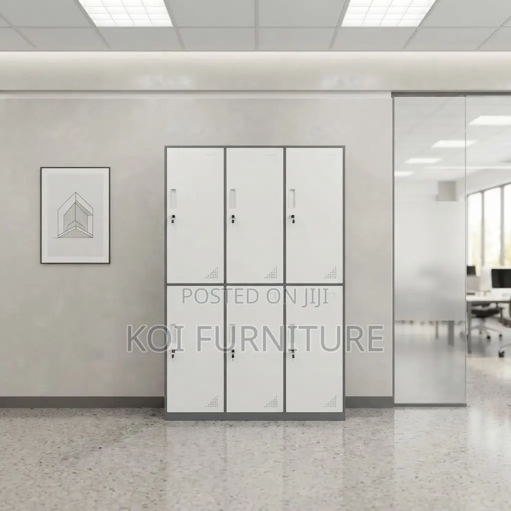 Office Cabinet; 6-Locker Metallic Cabinet