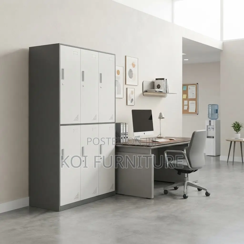 Office Cabinet; 6-Locker Metallic Cabinet