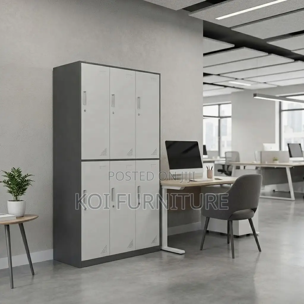 Office Cabinet; 6-Locker Metallic Cabinet