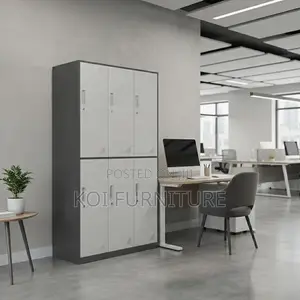 Office Cabinet; 6-Locker Metallic Cabinet
