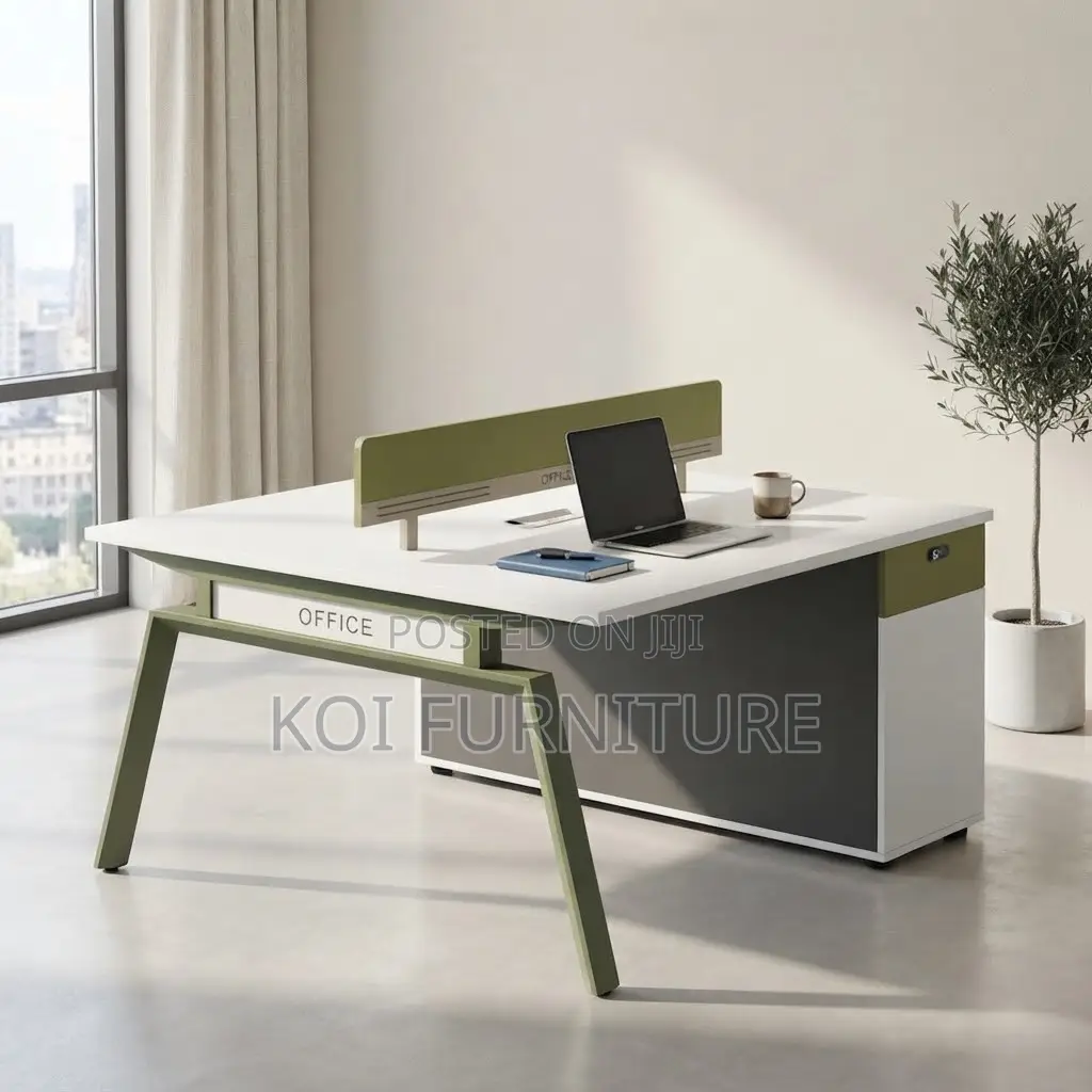 Office Worktstation; Two Users Wooden Office Station Table