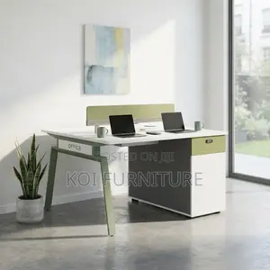 Office Worktstation; Two Users Wooden Office Station Table