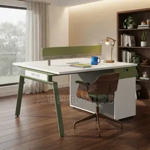 Office Worktstation; Two Users Wooden Office Station Table