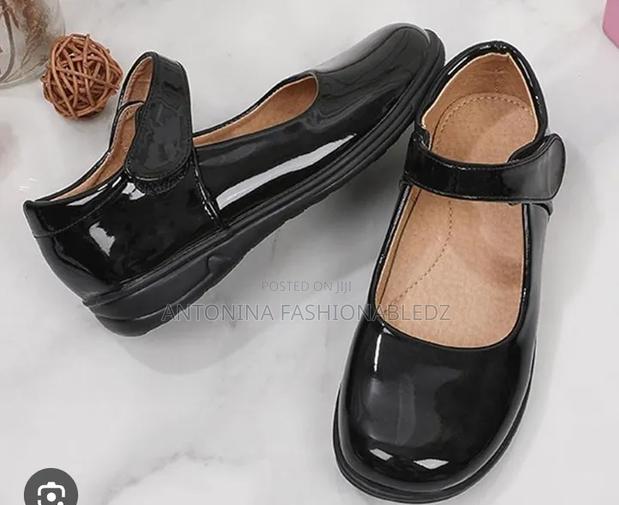 Girls Wetlook School Shoes - thumbnail 2
