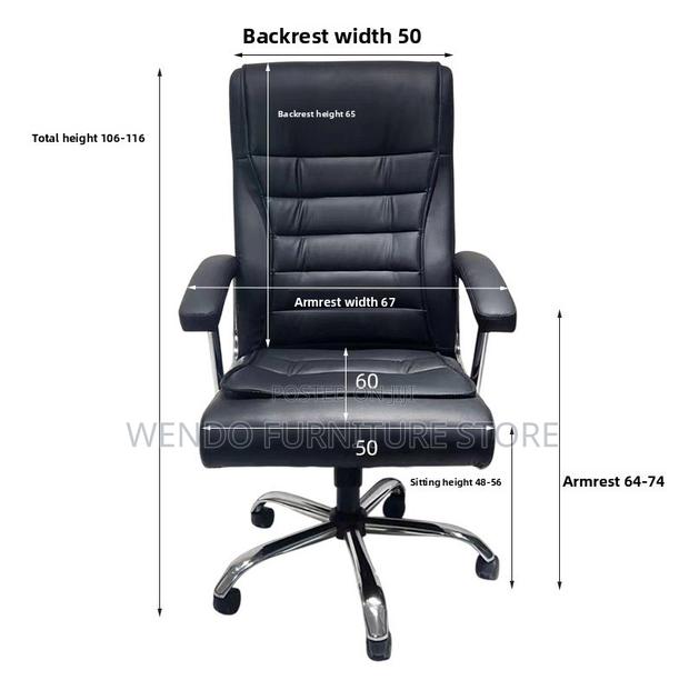Office Chair; Adjustable Leather Office CCB Chair - thumbnail 2