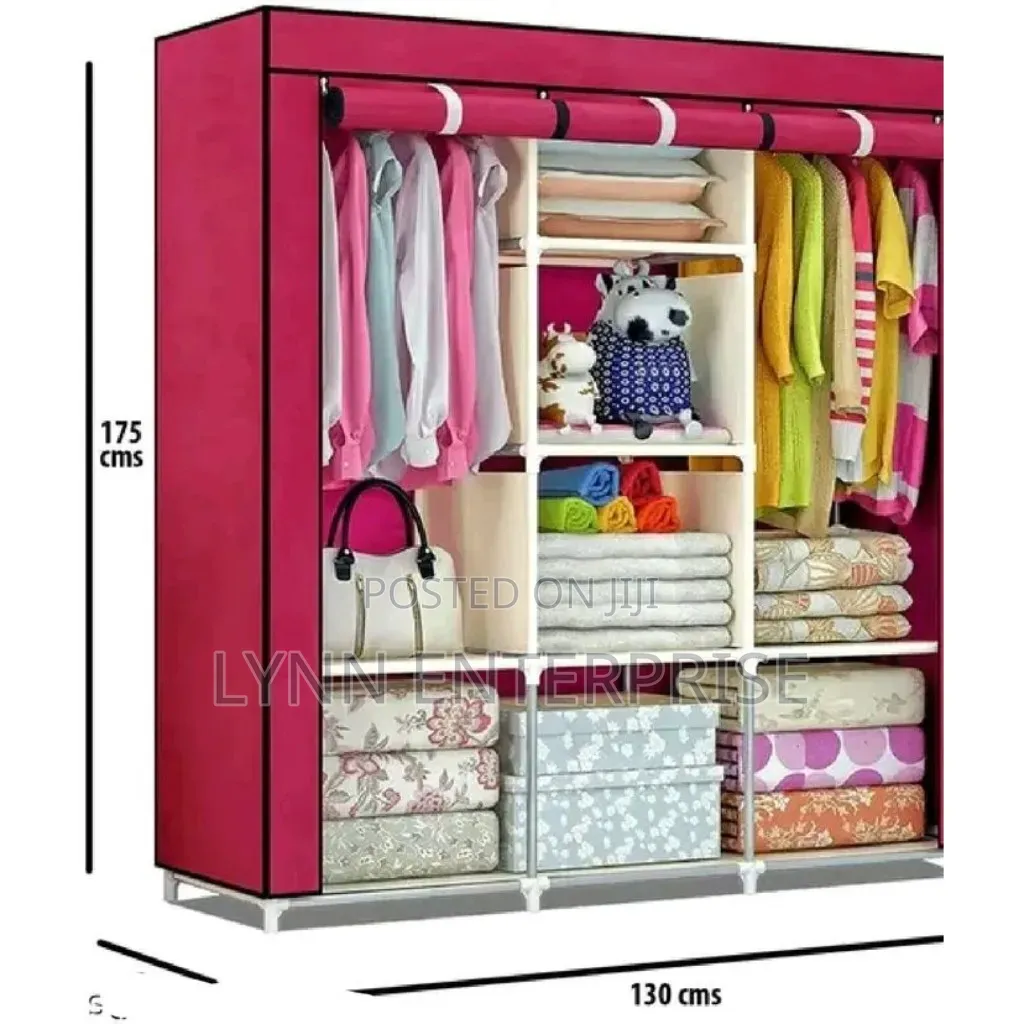 3 Column 175cm X130 Cm METTALLIC Wardrobe