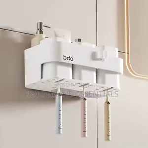Bathroom Wall Mounted Toothbrush Holder With 3 Cups