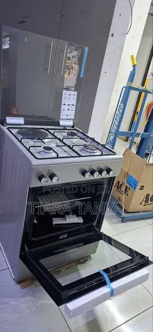 VON Simfer 60x60 3+1 Standing Cooker – Gas Sensor, Electric Hotplate,