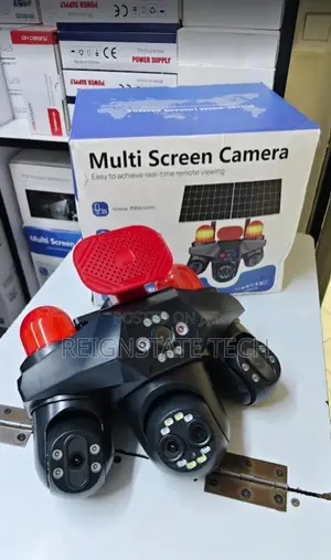 Simcard Solar Powered PTZ Camera With Clear Siren 4G Triple Lens