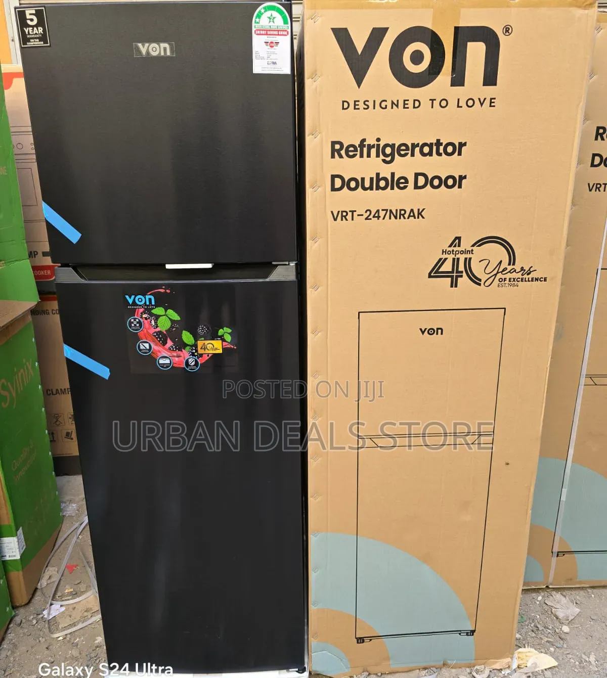 Von 247l No-Frost Double Door Refrigerator
