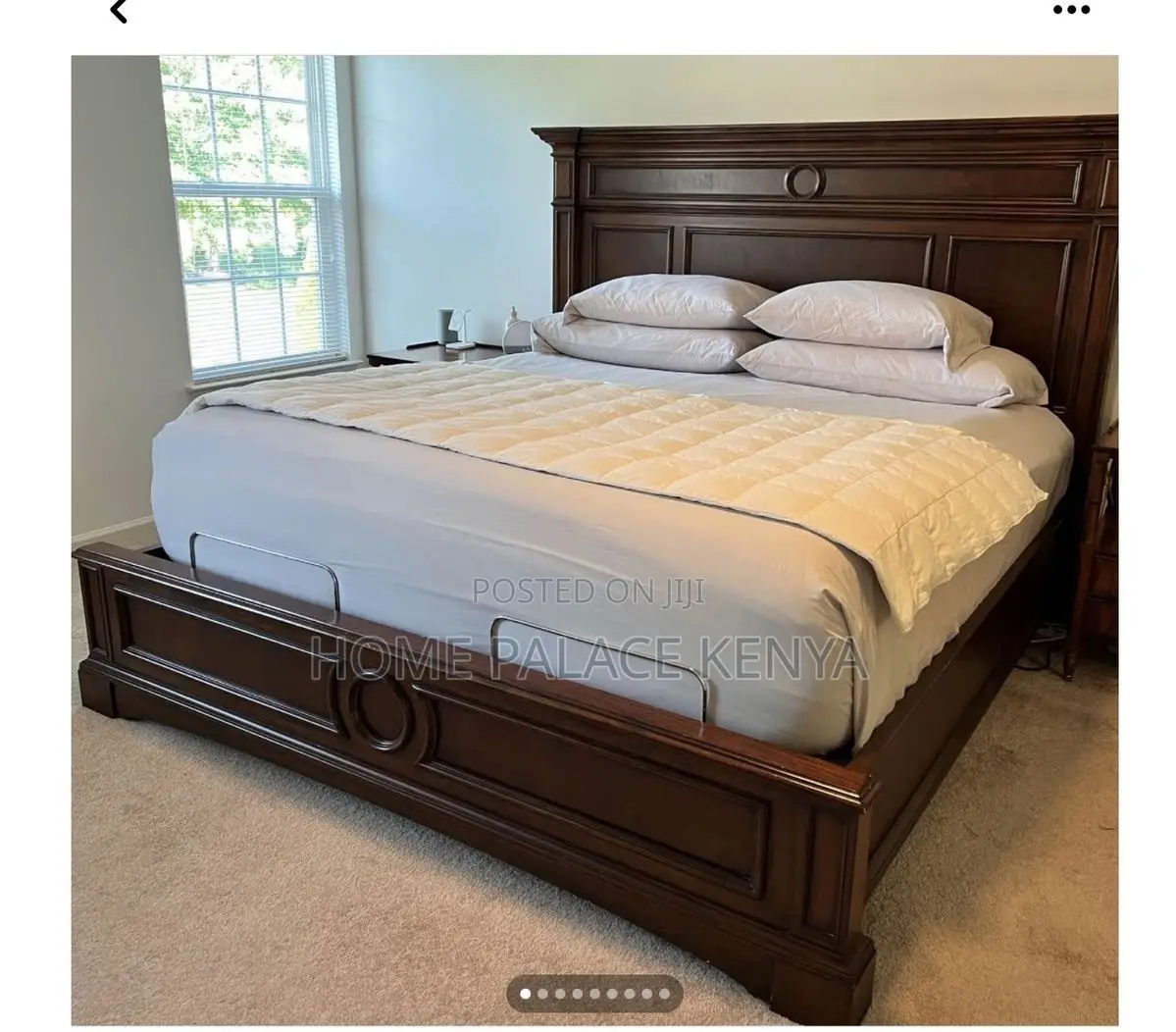 Mahogany Bed; Elegant Modern Mahogany Wooden Bed