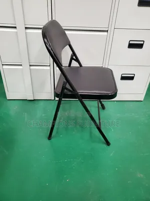 Padded Black Folding Chair