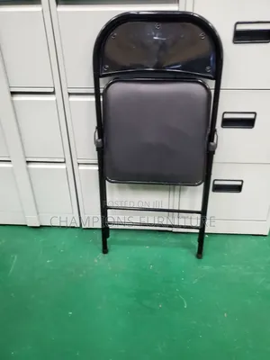 Padded Black Folding Chair