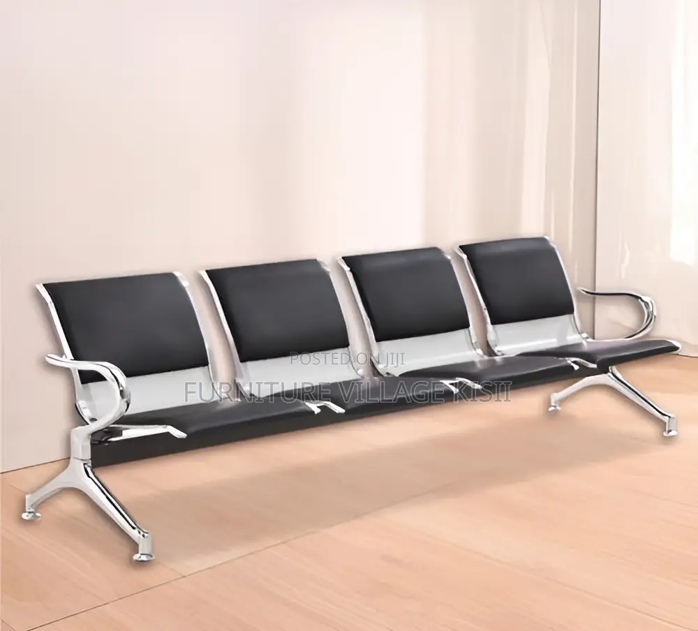 Office Bench; 4- Link Padded Waiting Bench