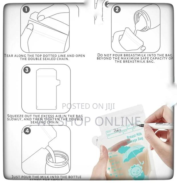30pcs Breast Milk Freezer Bags 250ml Each - thumbnail 4
