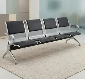 Office Bench; 4- Link Padded Waiting Bench