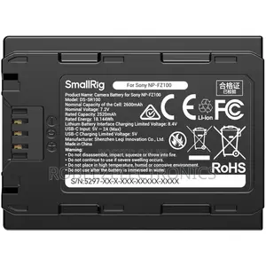 SmallRig NP-FZ100 USB-C Battery With Power Display (2600mAh, #5297)