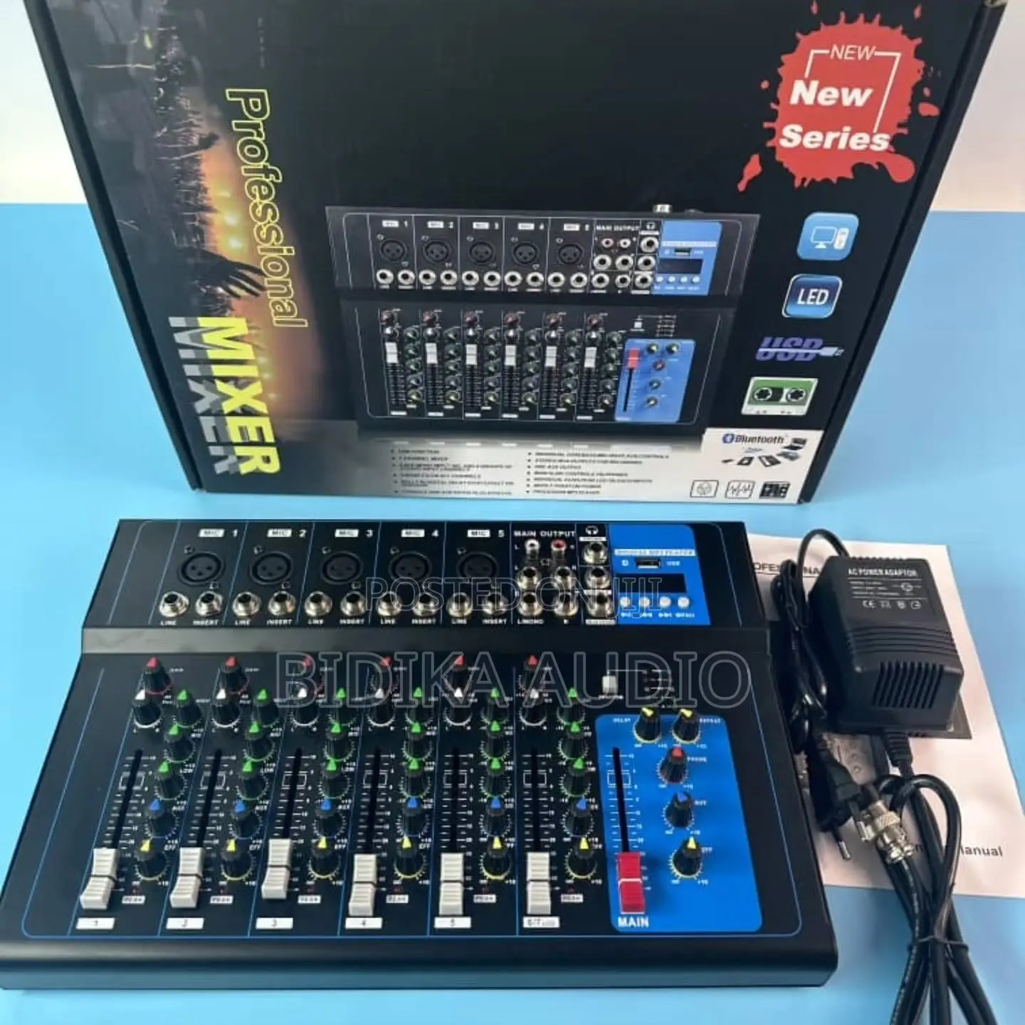 F7-USB 7-Channel Professional Studio Mixing Console With Bluetooth