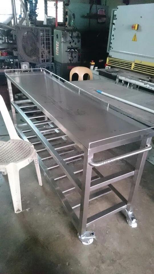 Full-Length Stainless Steel Commercial Table - main view