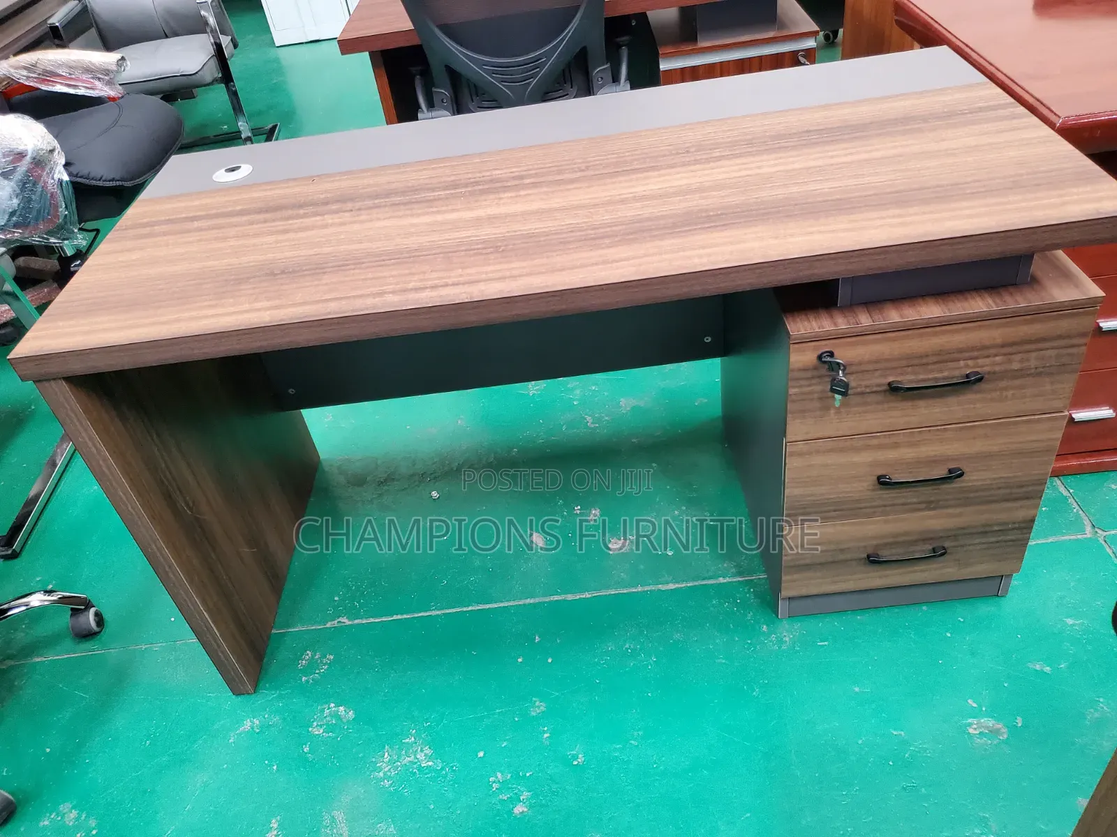 1.2M Office Desk With Integrated Pedestal