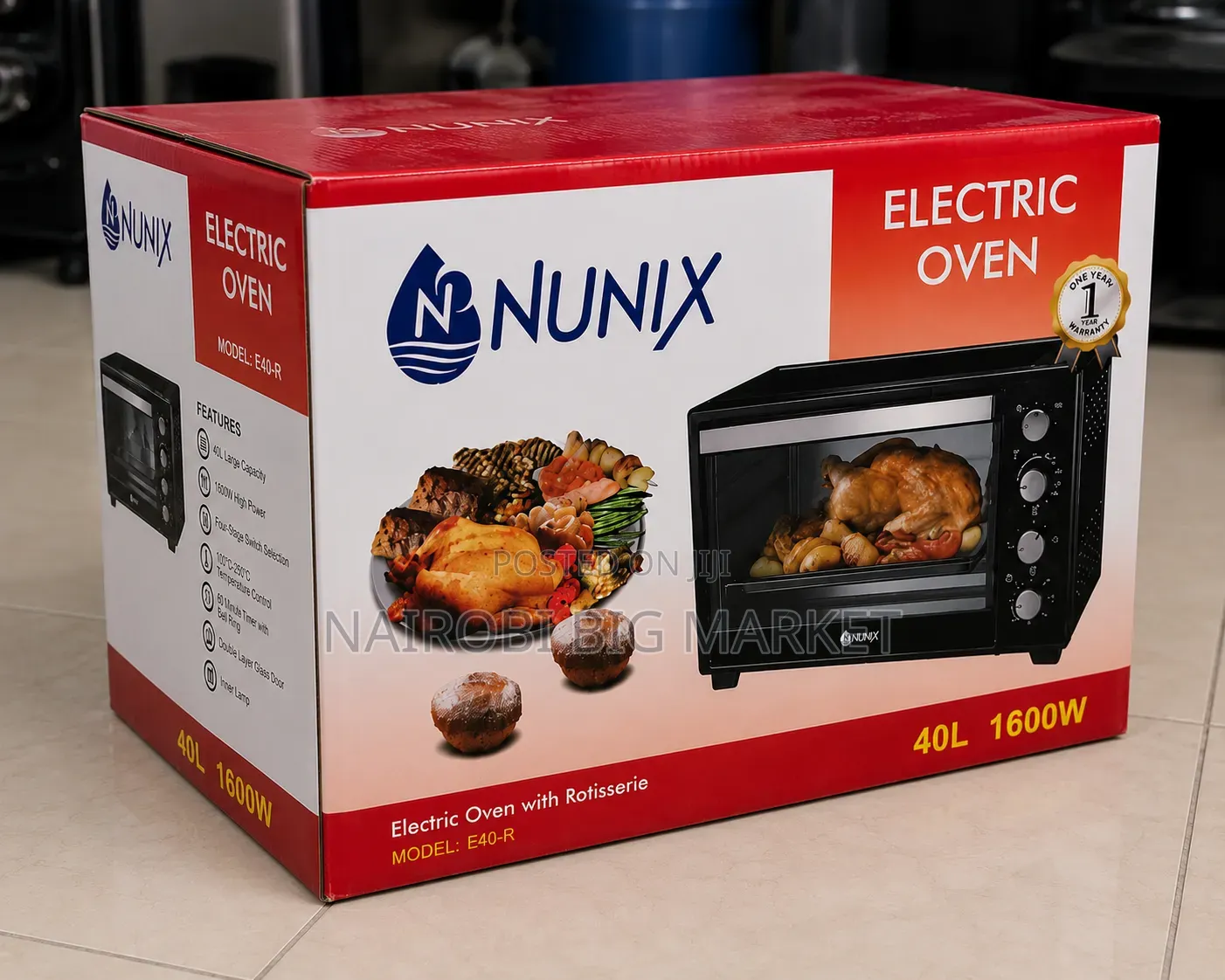 Nunix 40 Litres Electric Rotisserie Oven