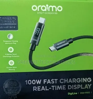 Oraimo DigiLine OCD-175CC 100W Type-C to Type-C Cable
1.2 Meters