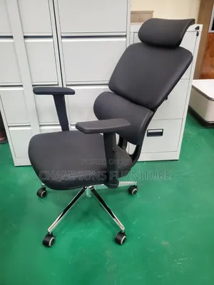 Orthopedic Leather Office Chair With Dynamic Lumbar Support