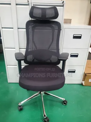 High Back Orthopedic Chair With Coat Hanger