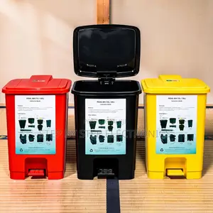 Trade Discounts 30L Litres Hard Plastic Waste Garbage Dust Pedal Bin