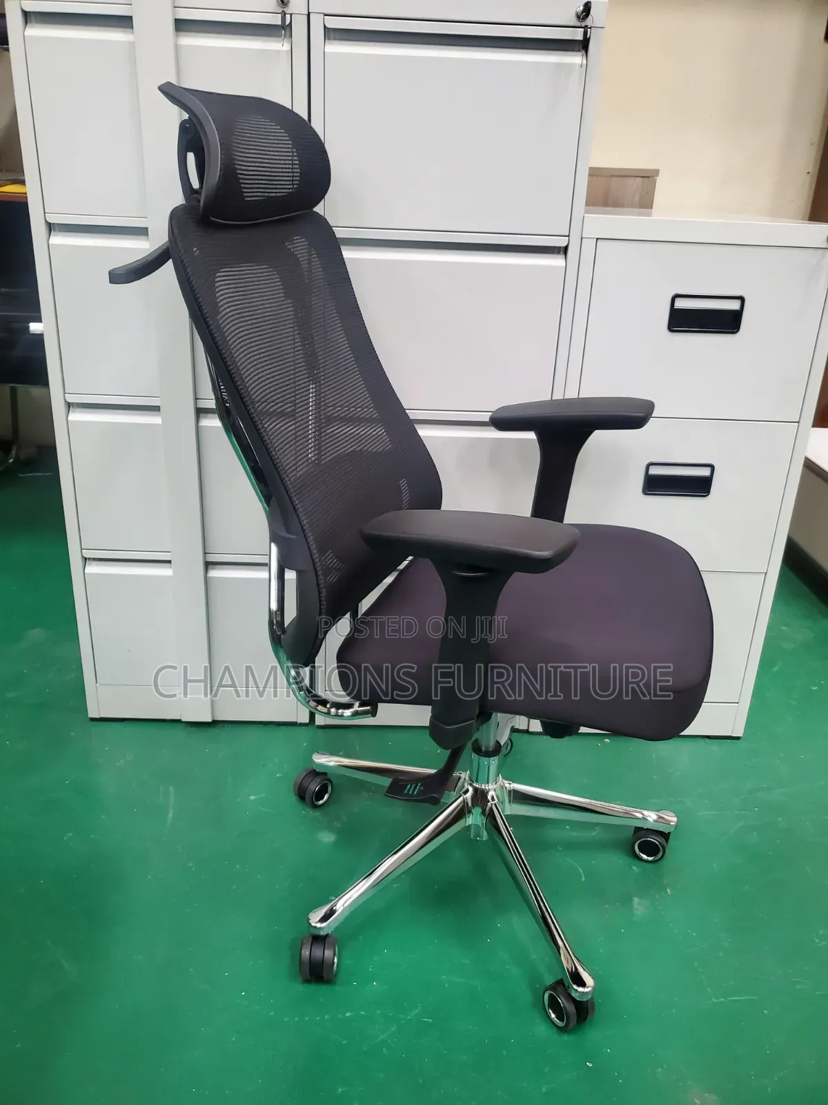 High Back Orthopedic Chair With Coat Hanger