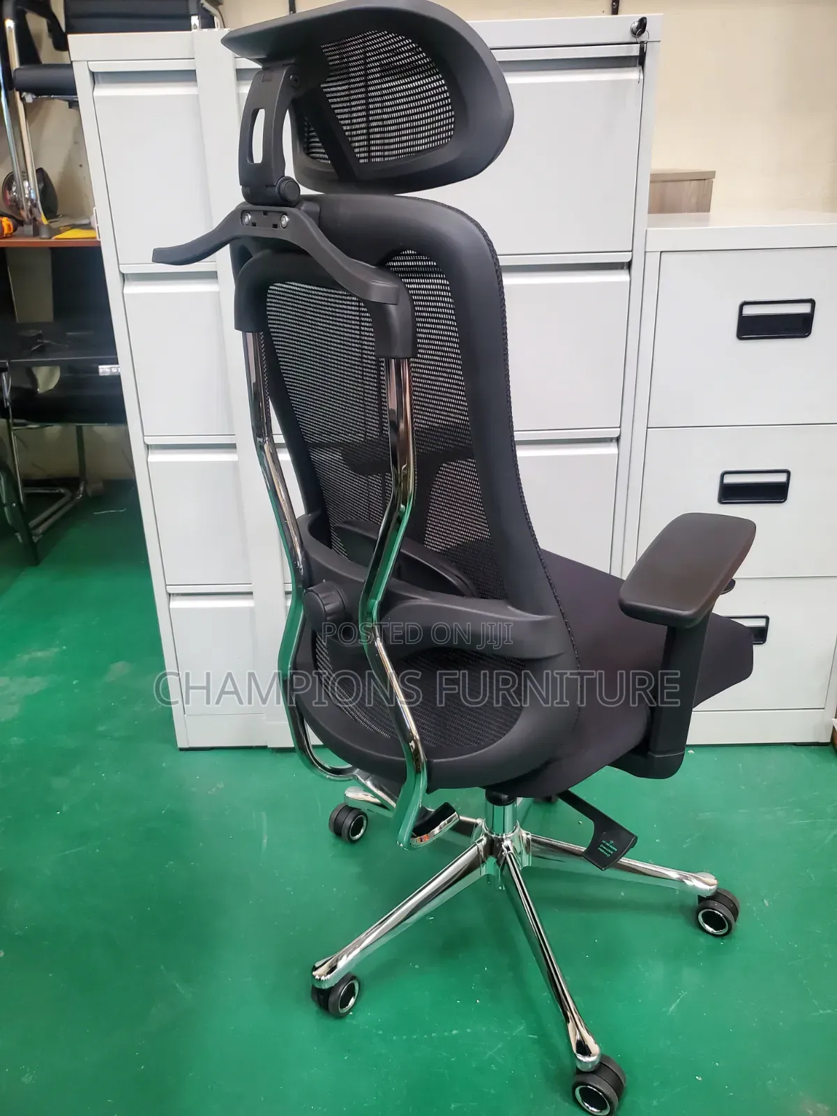 High Back Orthopedic Chair With Coat Hanger