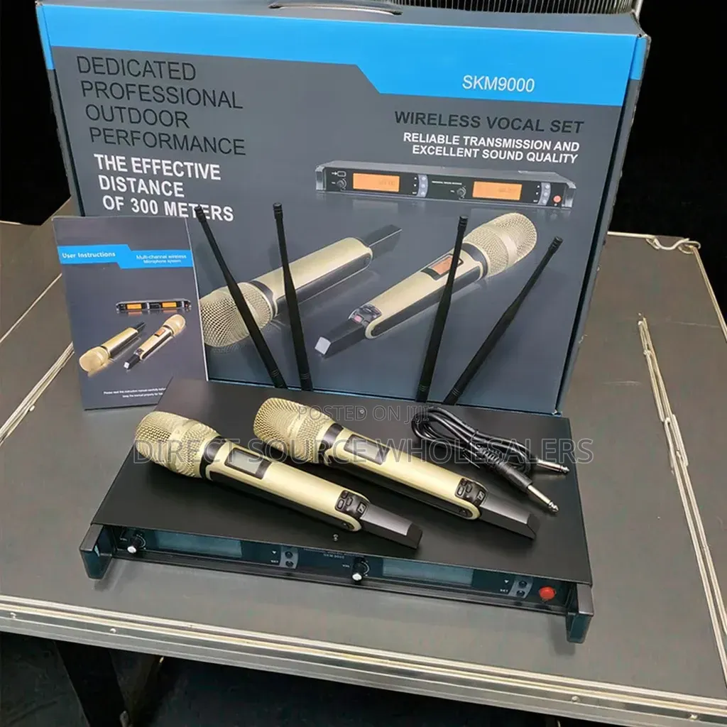 Professional SKM9000 Wireless Mic 2 Channel