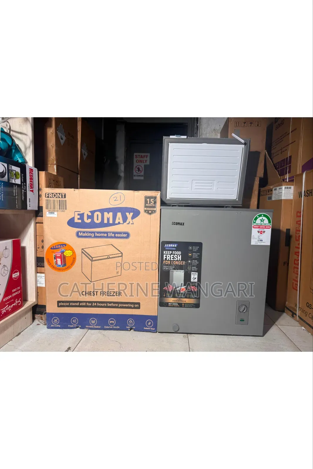 Chest Freezer,Ecomax 60L 3 Star Rating