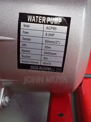 Aico Japan ACP80 High-Volume Water Pump Ideal for Farmers